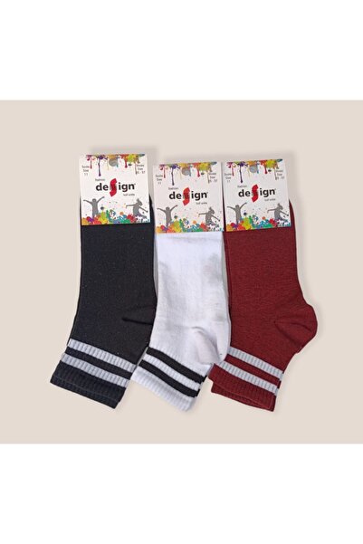DESİGNS SOCKS Дизайнерски унисекс детски чорапи с асорти райета, 3 части