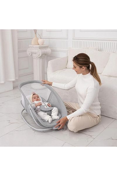 Mastela Mastela 4-in-1 Baby and Infant Rocker with Feeding Holder and Smart App