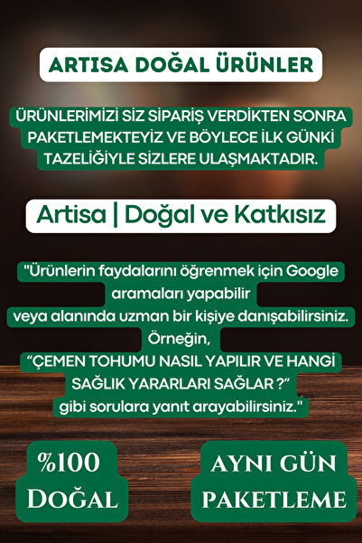 Artisa Doğal Pelin Otu 100 gr ( Taze Mahsül, Katkısız, Ekonomik )