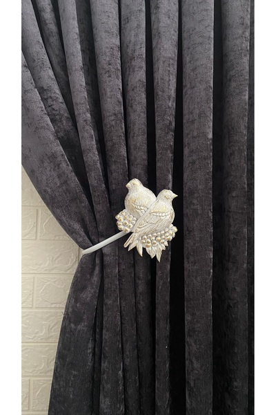 Helezoni Curtain Accessory Polyester Sleeve Curtain Holder Bird Model Premium Curtain Iron 1 Piece