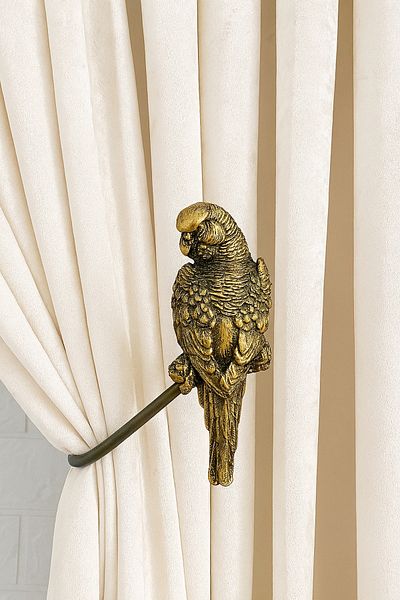 Helezoni Curtain Accessory Polyester Sleeve Curtain Holder Bird Model Premium Curtain Iron 1 Piece