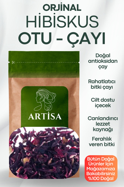 Artisa Doğal Hibiskus Otu Çayı 100gr – 100% Saf & Katkısız – Yeni Mahsul