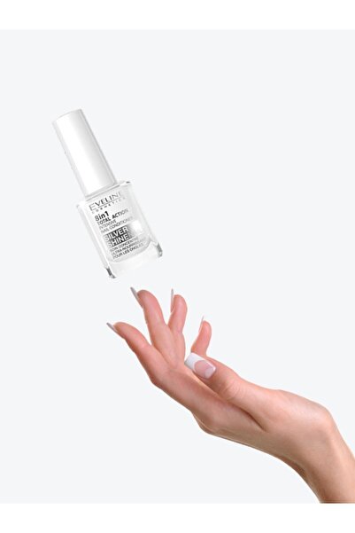 Eveline Cosmetics EVELINE 8 In 1 Total Action Silver Shine Nail Conditioner 12ml | Tırnak Bakımı 5901761971873