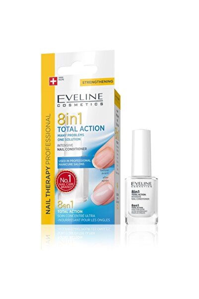 Eveline Cosmetics EVELINE Titanyum+elmas Tırnak Güçlendirici Terapi- Süt Rengi Oje 8in1 5901761971903
