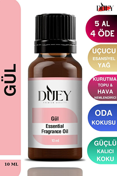 DUEY Gül Uçucu Yağ Buhurdanlık Yağı Difüzör Esansı Oda Kokusu Esansı Hava Nem...