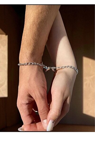 TWOGAN Mıknatıs Kalpli Sevgili, Eş, Arkadaş, Çift Bilekliği Takım