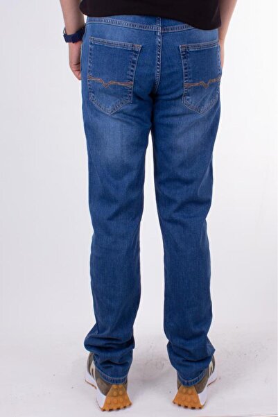 Twister Jeans Ανδρικό τζιν παντελόνι Twister Vegas 132-250 Battal Size Blue ψηλόμεσο άνετο παντελόνι