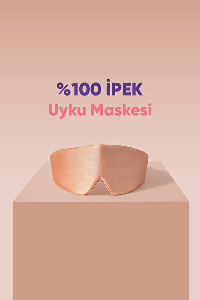 Beauty Pillow %100 Ipek Uyku Maskesi Göz Bandı Pembe Renk