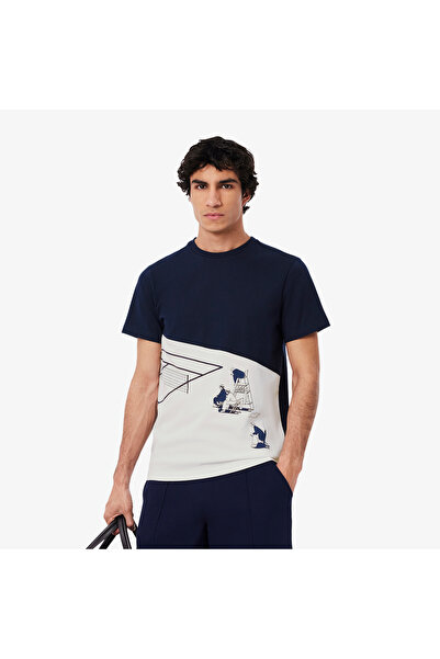 Lacoste تيشيرت جرافيكي من تراث التنس - TH0031-00-HHW