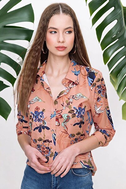 NEW LAVİVA Ženska košulja sa dugim rukavima, klasičnim ovratnikom i običnim k...