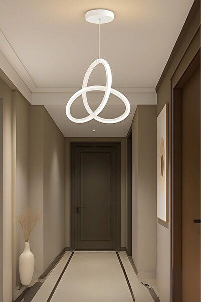 Ömür Avize Aura Ultra Power Beyaz Ledli Avize Sarkıt Tekli Avize