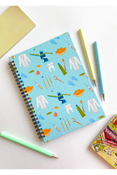 ARONA Diş Hekimi Kişiye Özel A5 Spiralli Kareli Defter