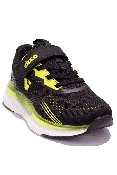 Vicco Nebula 346F24Y113C Black Green Orthopedic Boy's Sports Shoes