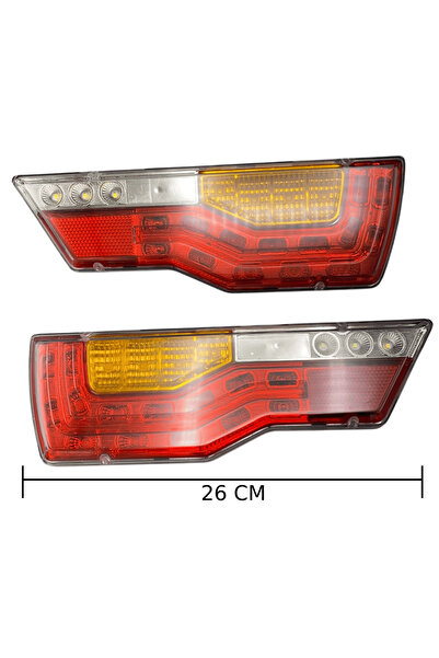monero 3 TEKERLEKLİ KASALI ARKA STOP LAMBASI TAKIMI LEDLİ (ORTA BOY 26 CM)