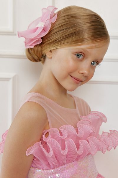 By Feyza Kids Collection Girls' Short Sequined Evening Dress Dress Layered Tulle Buckle Gift Special Occasion Birthday 3 Colors 3-12 Ages