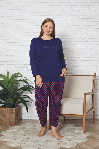 Asel Set de pijamale cu model ultrasoft din bambus de mărime mare