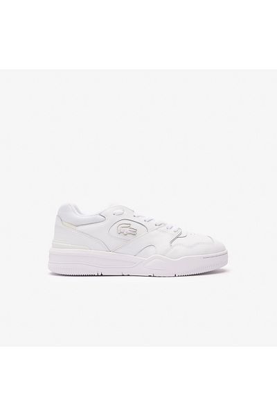 Lacoste Men's Lineshot Premium Leather Trainers - 46SMA0110-21G