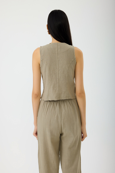 Sevilen Tekstil Tie-Up Linen Vest