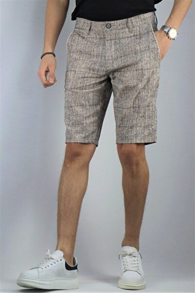 inpool Ανδρικό καλοκαιρινό σορτς από βαμβακερό λινό και βερμούδα