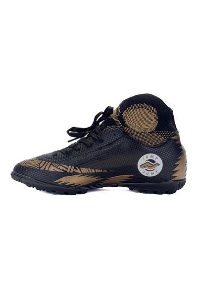 Jump 28366 Black Gold Astroturf Men's Football Shoes