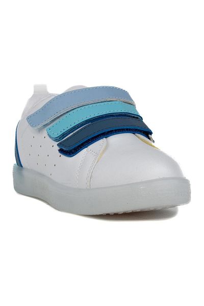 Vicco Sun 220F21Y212 White Blue Orthopedic Lighted Boys' Sports Shoes