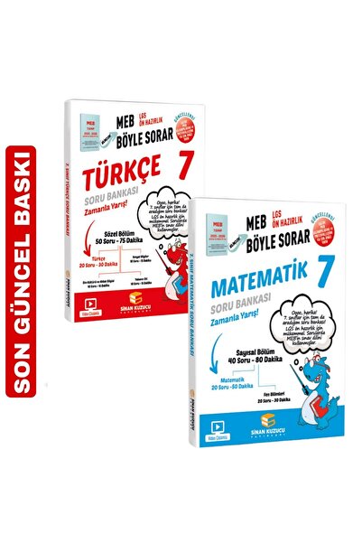 SİNAN KUZUCU YAYINLARI 7.SINIF TÜRKÇE SORU BANKASI VE MATEMATİK SORU BANKASI ...