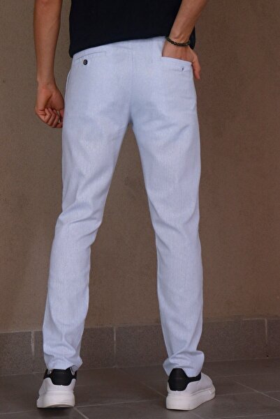 inpool Чоловічі бавовняні штани з детальною обробкою на поясі, шнурівкою та гумкою.