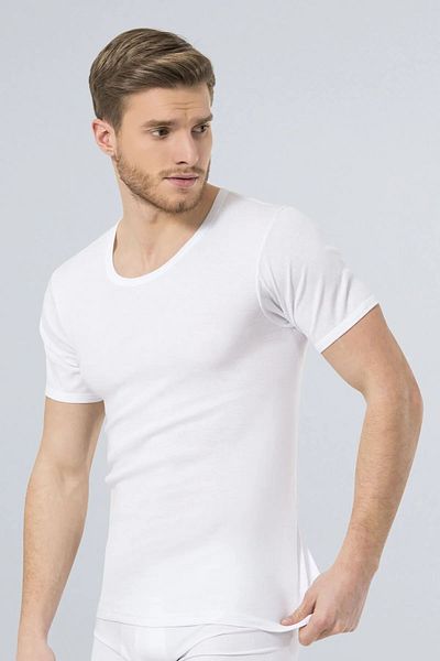 TÜREN 141 Ribana O Neck (DESCHIS) Tricou pentru bărbați-alb
