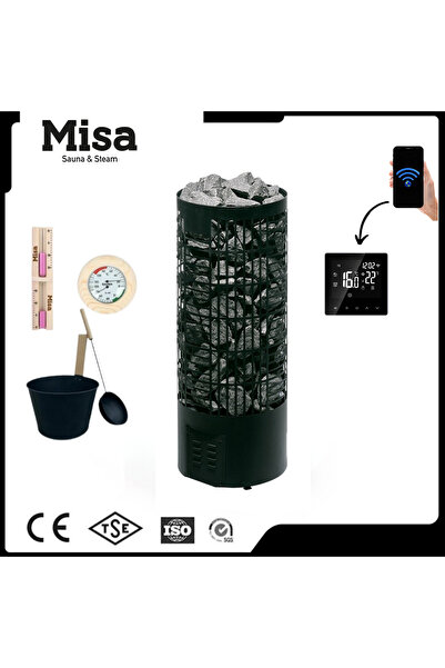 Misa Oval Sauna Sobası Her Şey Dahil Paket 6.6 Kw