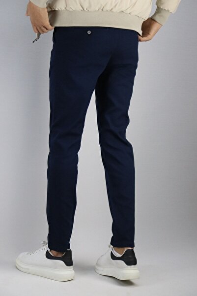 inpool Чоловічі зимові темно-сині штани з поясом і етикеткою