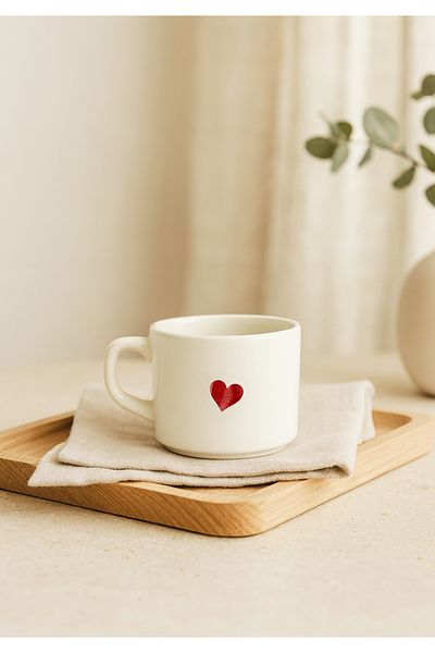 HOMİNG Amore Heart Handmade Ceramic Mug 242150