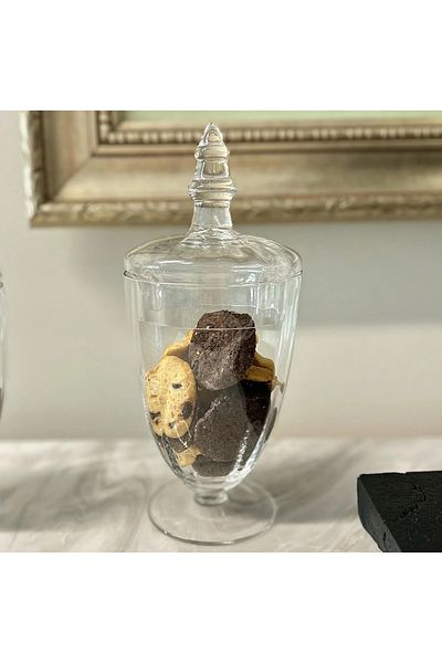 The Mia Footed Glass Storage Container 24 Cm