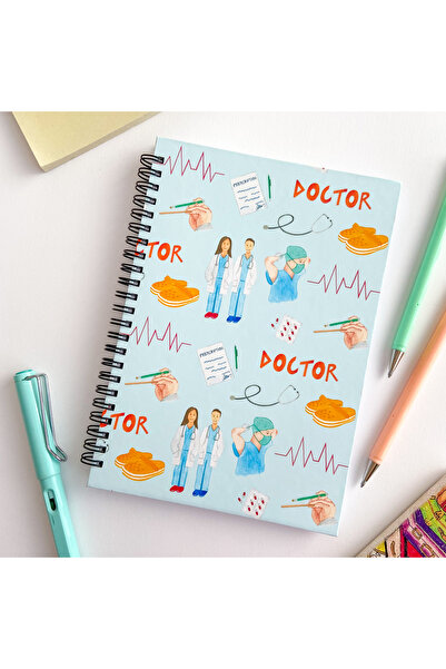 ARONA Doktor Kişiye Özel A5 Spiralli Noktalı Defter