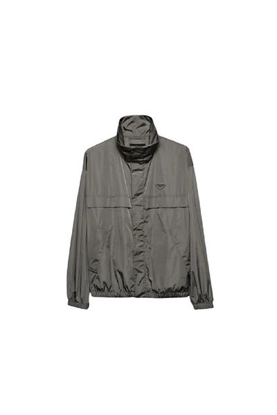 Prada Sport Thin Raincoat with Metal Logo