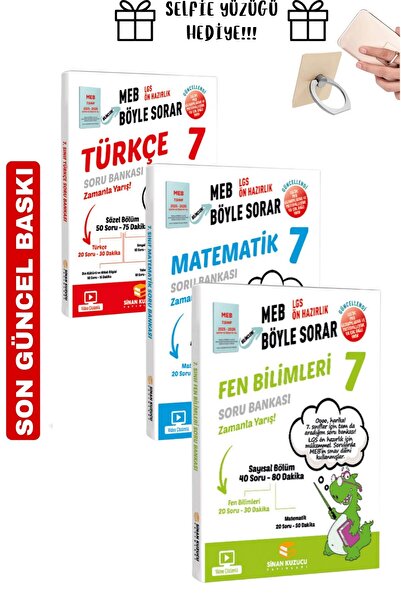 SİNAN KUZUCU YAYINLARI Sinan Kuzucu - 7. Sınıf Türkçe Matematik Fen 3'lü Set