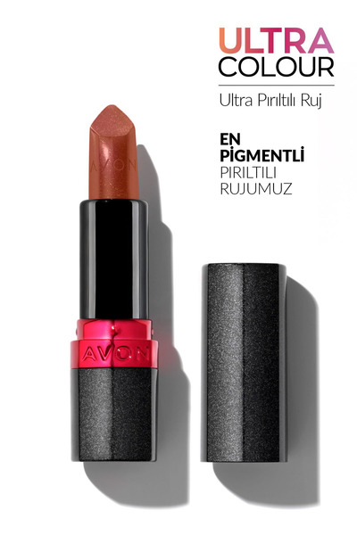 AVON Ultra Shimmer Pırıltılı Ruj Bronze Glaze 2'li + Lovider Cep Aynası
