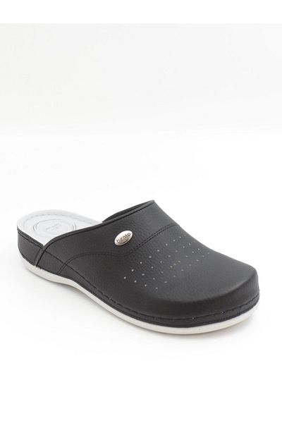 BENTO 52003 Black Anatomical Closed-Front Men's Sabo Slippers