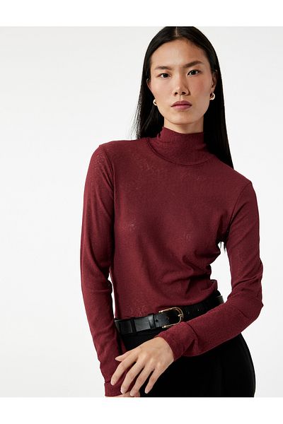 Koton Slim Fit Turtleneck Long Sleeve T-Shirt