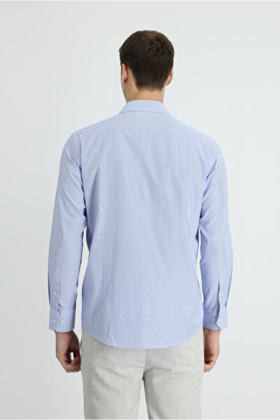 Kiğılı Μακρυμάνικο πουκάμισο με λεπτή εφαρμογή, ριγέ βαμβακερό πουκάμισο που σιδερώνει εύκολα