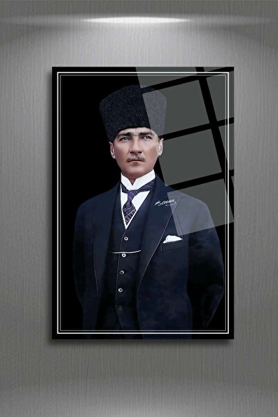 HMDS CONCEPT Pictură Mustafa Kemal Atatürk, pictură din sticlă rezistentă la spargere 327