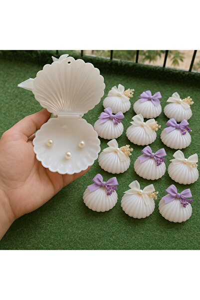 Handmade Düğun ,Nişan ,kına hediyelik istiridye mum 20 Adet