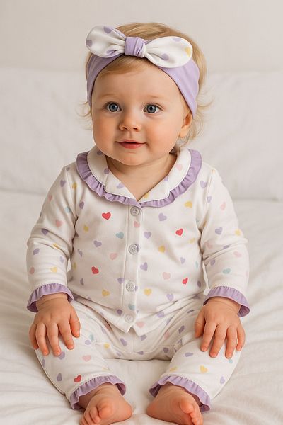 GizaKids 100% Cotton Baby Girl Pajama Set