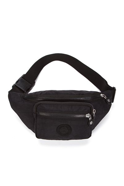 Newish Polo Unisex Crinkle Fabric Phone Compartment Waist and Cross Shoulder Bag Chest Travel Daily Bodybag