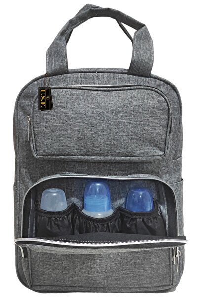 USF Mother Baby Care Backpack Organizer Functional Thermal Feeding Bottle Compartment, Waterproof Fabric