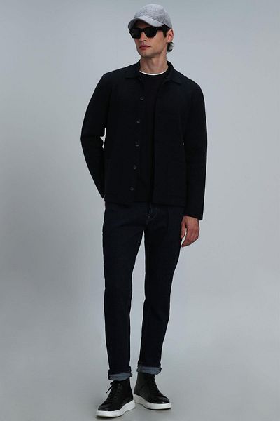 Lufian Pantaloni Jacob Smart Jean pentru bărbați, cu croiala obișnuită, albastru
