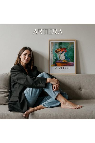 HİGUERA Henri Matisse (1869-1954) Pictură în ulei în stil modern, pictură murală înrămată din lemn natural
