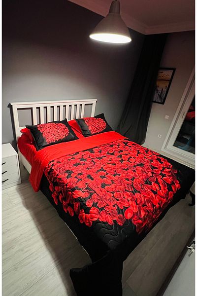 ALACA HOME COLLECTİON 6 Piece Red Ahsen Four Seasons Pique Set