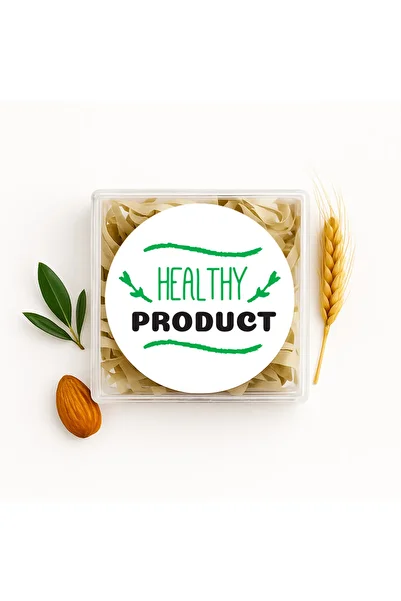 repro design 4 cm Round Healthy Product Label – Set of 24 |   Natural & Additive-Free Product Sticker