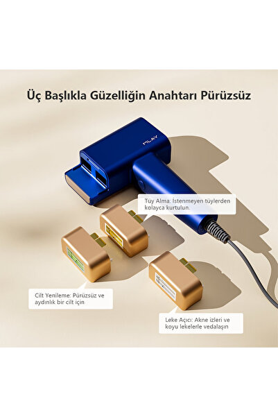 Mlay Evde lazer epilasyon (HR) Cihaz ÜÇ BAŞLIK HR+BK+FA