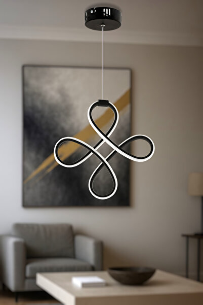 Luna Lighting Yonca Modeli 2025 COLLECTİON Salon Mutfak Banyo Yatak Çocuk Odası Modern Siyah Led Avize